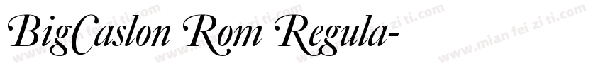 BigCaslon Rom Regula字体转换